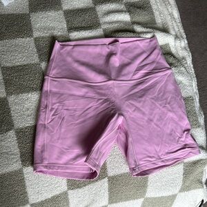 Lululemon Athletica Pink Bike Shorts High-Waisted